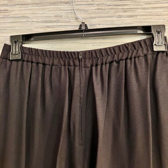 WIDE LEG BLACK PANTS - Size 14 - Flowey Flair - Pleated Front & Back Vintage! - Picture 9 of 9